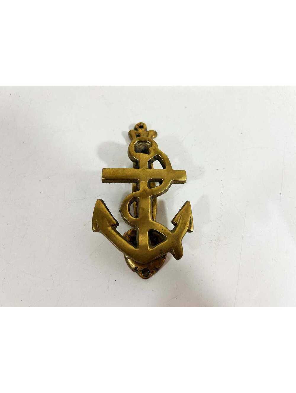 Brass Anchor Metal Door Knocker Front Door Nautical Home Decor 1970s